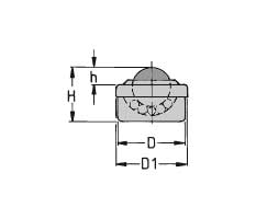 Zeichnung von Kugelrolle ohne Bund Stahl-massiv 8, 12 mm